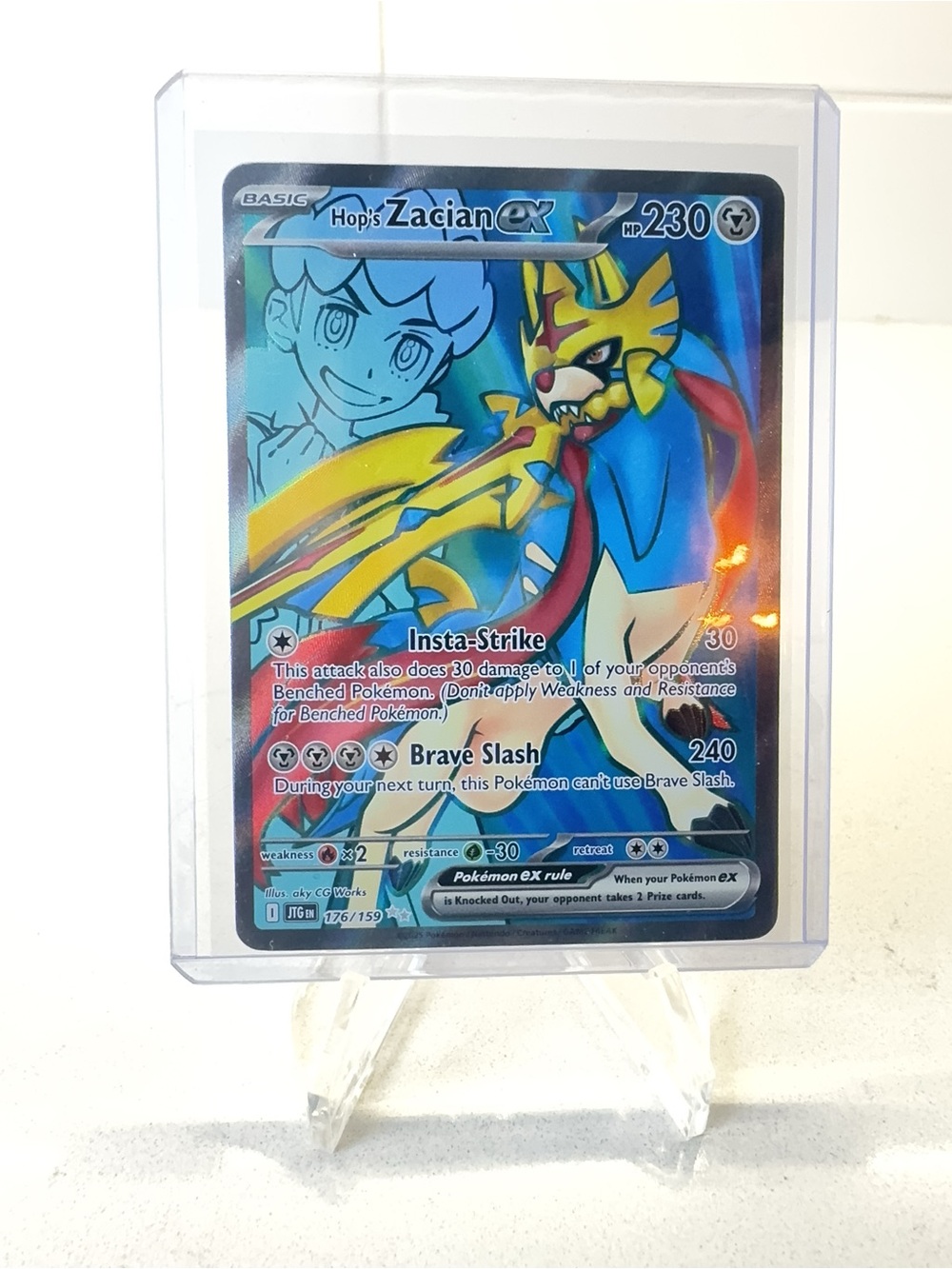 Pokemon TCG Card - Hop's Zacian Ex #176 Pokemon Journey Together